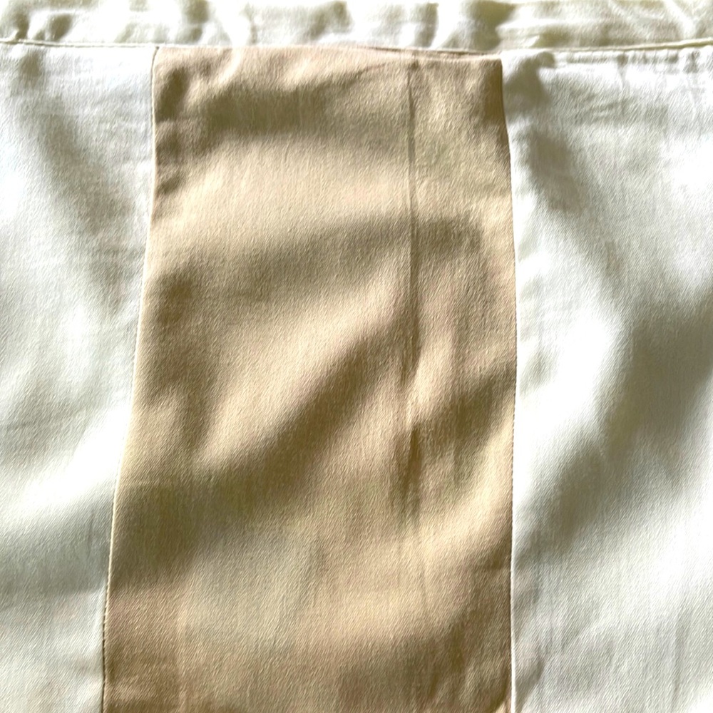Nautica ivory and beige oblong pillow cover only